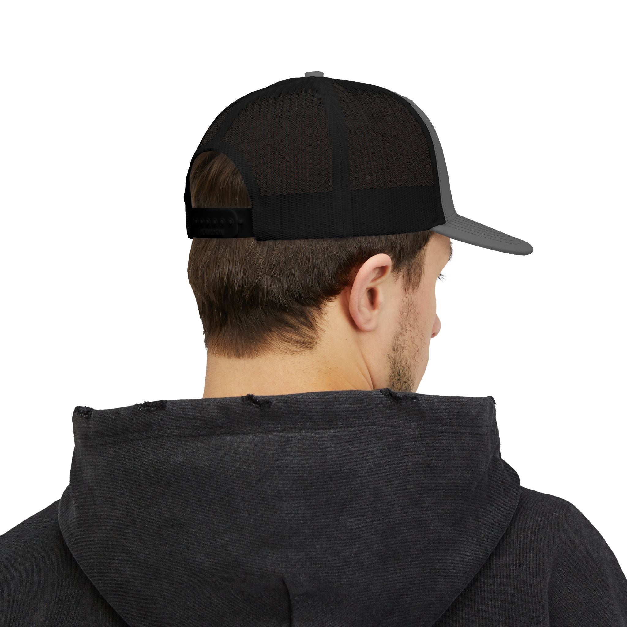 Head Chef Snapback Trucker Cap — Fun Chef Hat with Cat Portrait