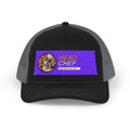 Head Chef Snapback Trucker Cap — Fun Chef Hat with Cat Portrait